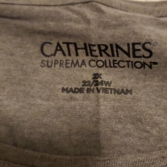 Catherines suprema collection  womens 2X gray Sleeveless tank top - Picture 3 of 7
